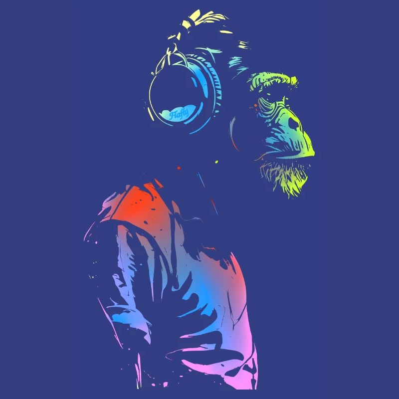 Affe mit Kopfhörern 🎧