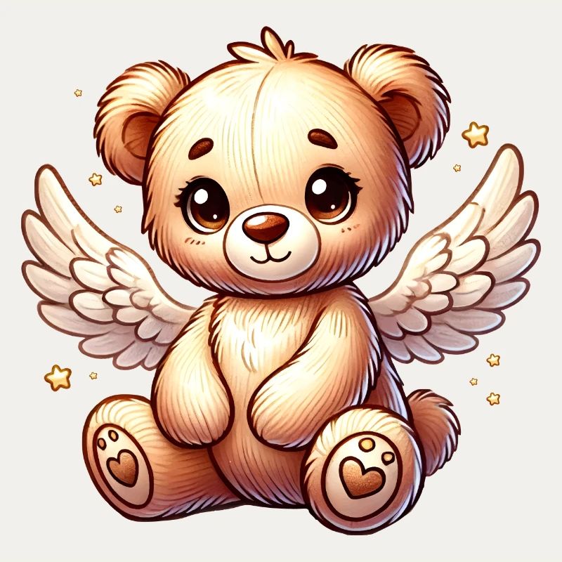 Ours en peluche ange doux compagnon de Noël