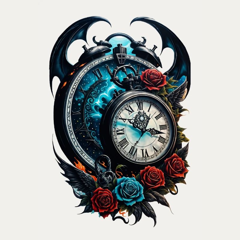L’horloge dans le brouillard de l’infini.