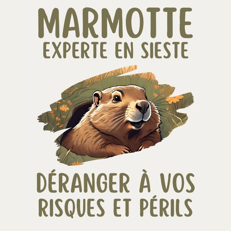 Marmotte experte en sieste ne pas déranger