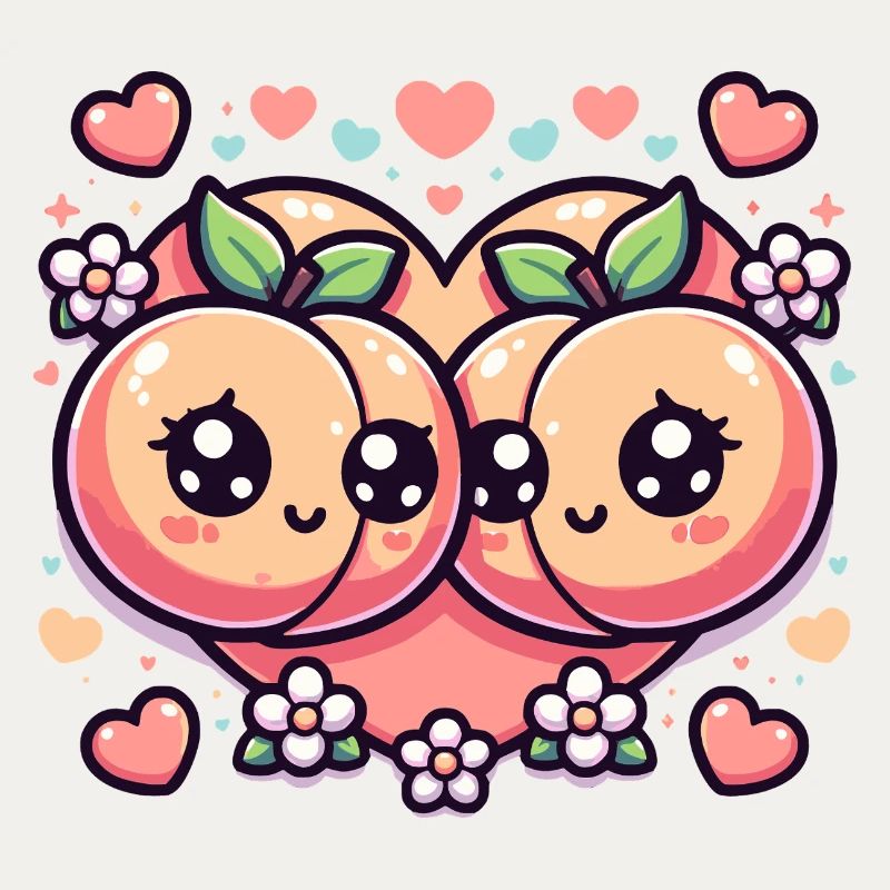 Cute peach design