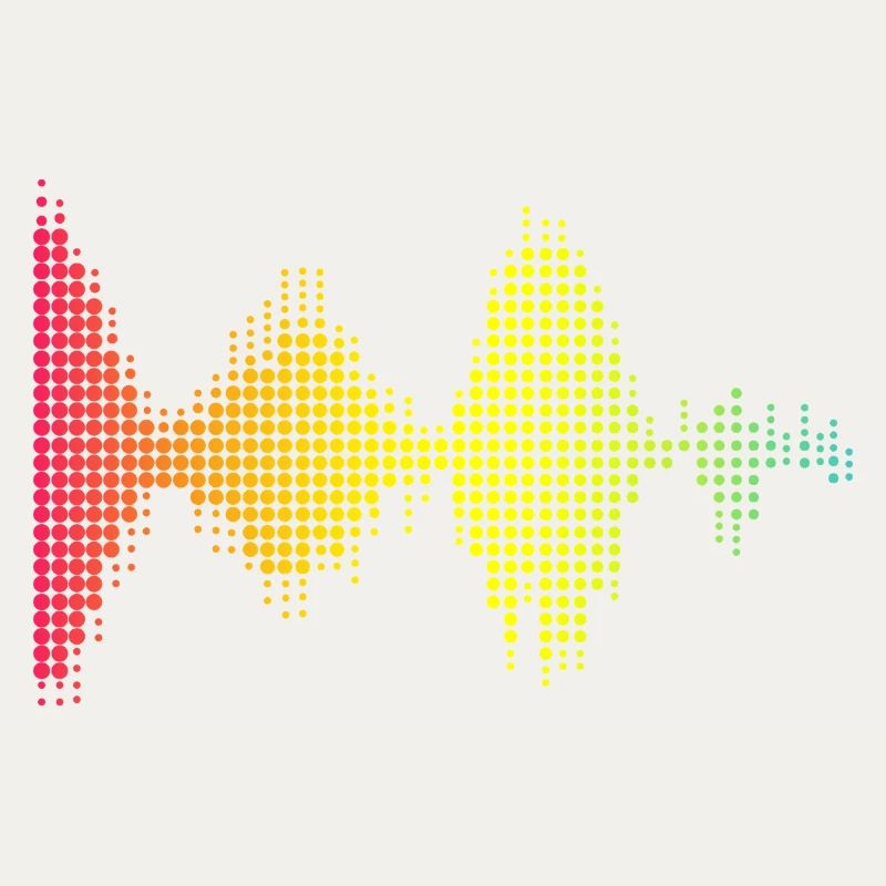 Colored Sound Waves Pattern