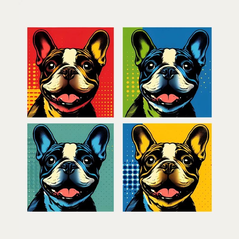 Frenchie Pop Art Blasen, Pfannkuchen, Chonk, Knabbereien