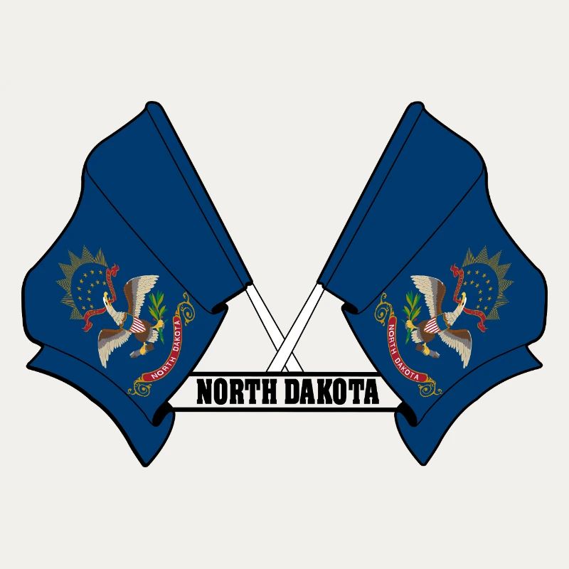wee flags text NORTH DAKOTA