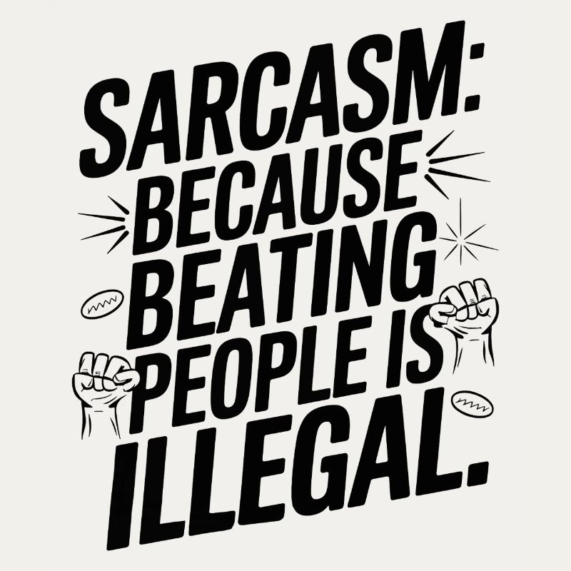 Sarcasm Because Silence Isn't Always an Option