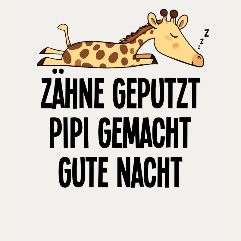 Giraffe Good Night Funny Teeth Brushed Gift
