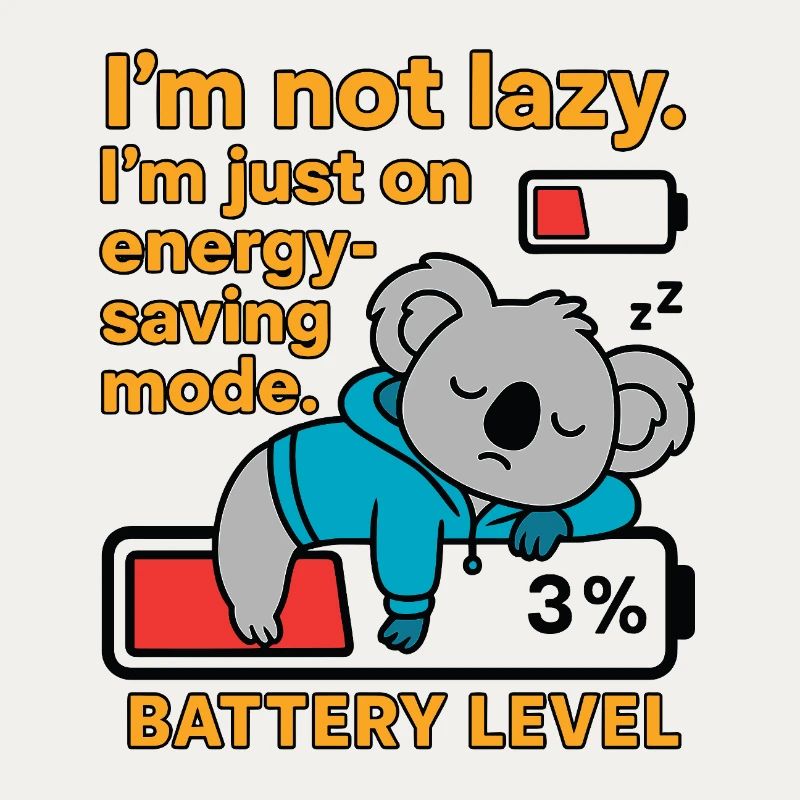 Koala in energy-saving mode