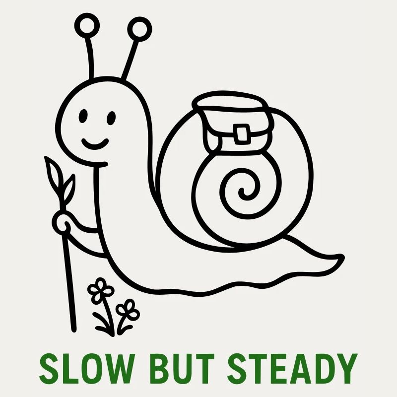 Wanderschnecke Slow but Steady