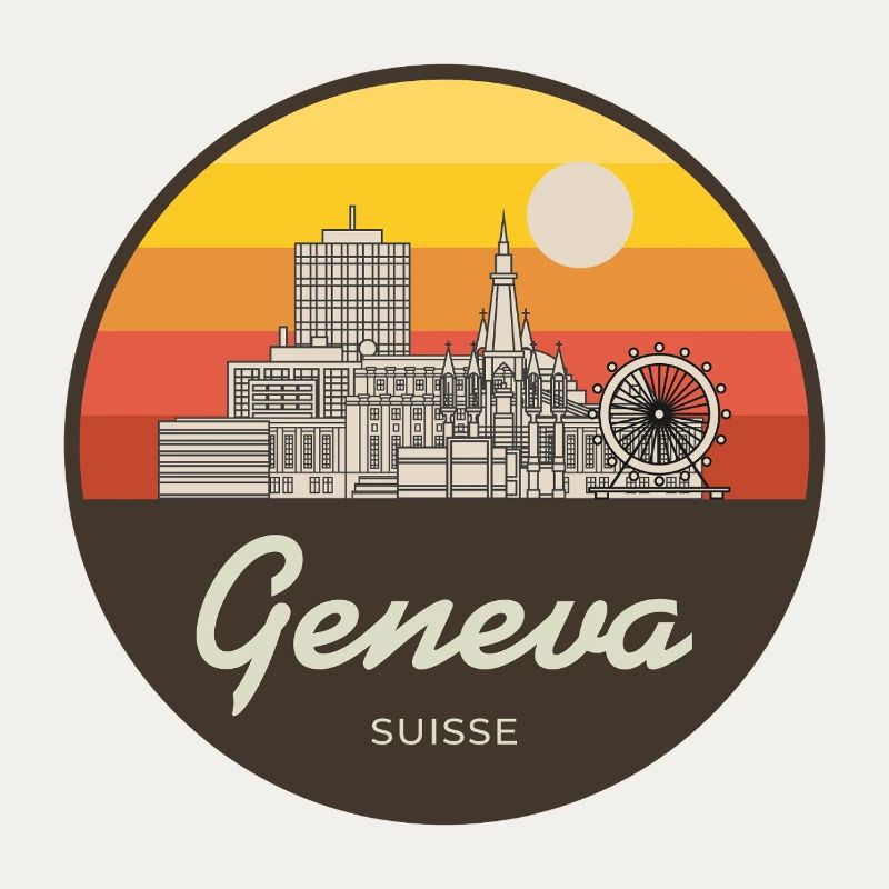 Geneva Skyline Sunset