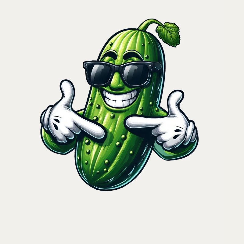 Coole Gurke mit Sonnenbrille Sommerstyle Eitelkeit