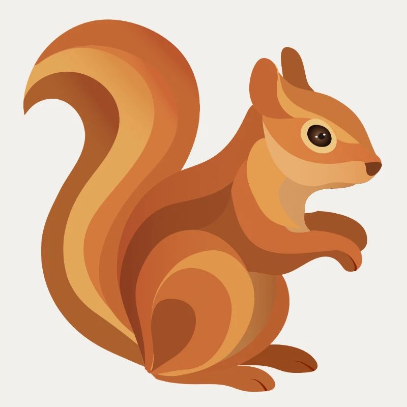 Squirrel – Animal de la forêt ludique aux tons chauds
