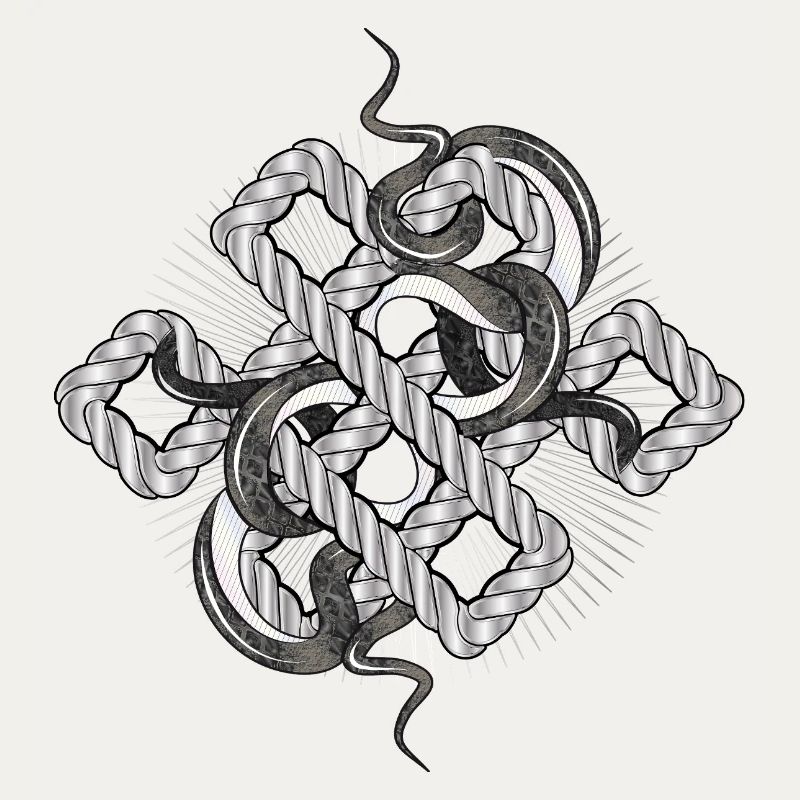 Snake knot in silver look – mystical & noble