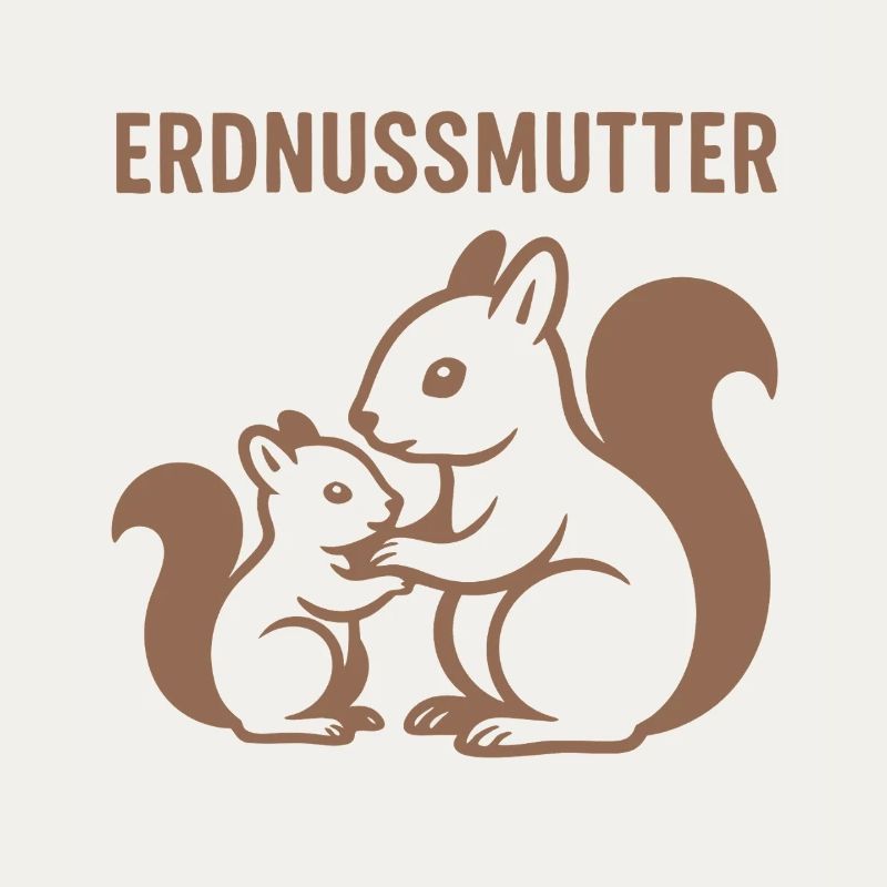 Erdnussmutter mit Eichhörnchenmotiv