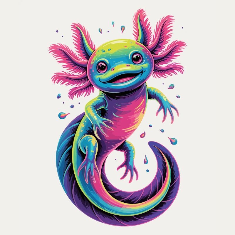 Buntes Axolotl