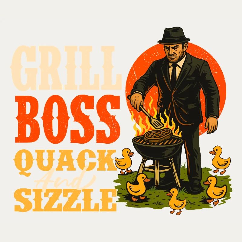 Grill Chef Coincer Et Grésiller Humour Drôle BBQ