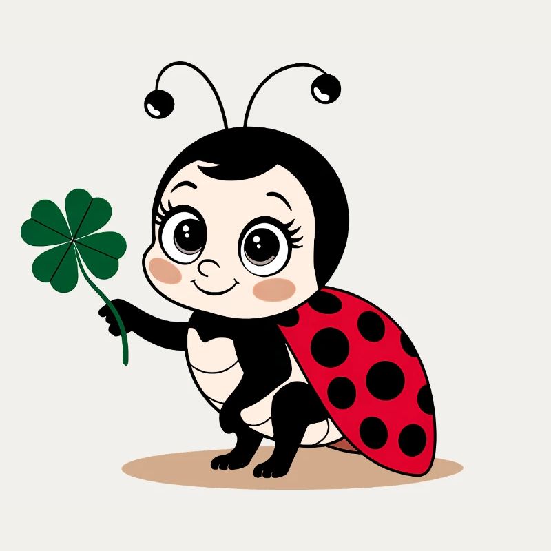 Ladybug Shamrock Lucky Charm Luck