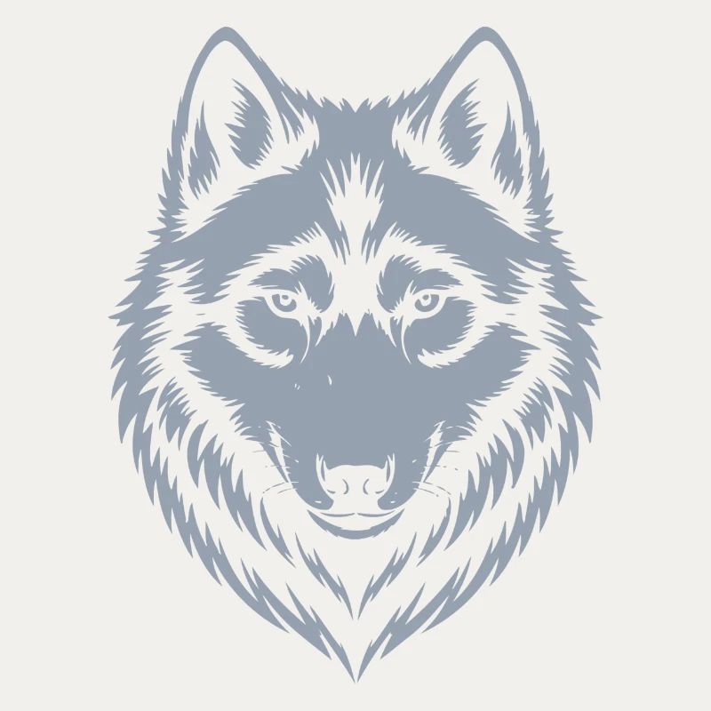 Conception de l’emblème du loup majestueux