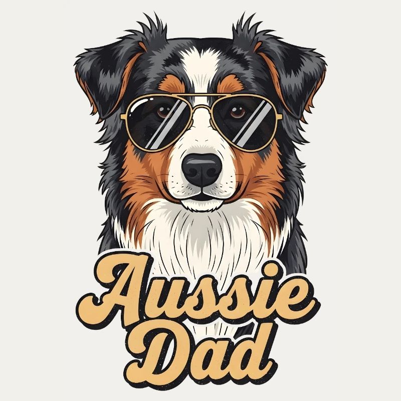 Cooler Australian Shepherd mit Sonnenbrille