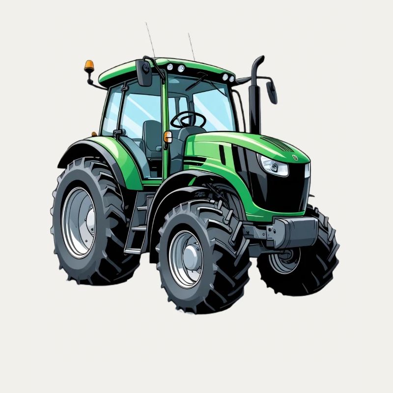 Tracteur vert à l’esthétique moderne