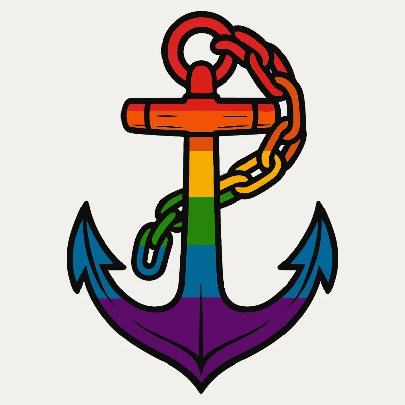 Rainbow Anchor with Gradient