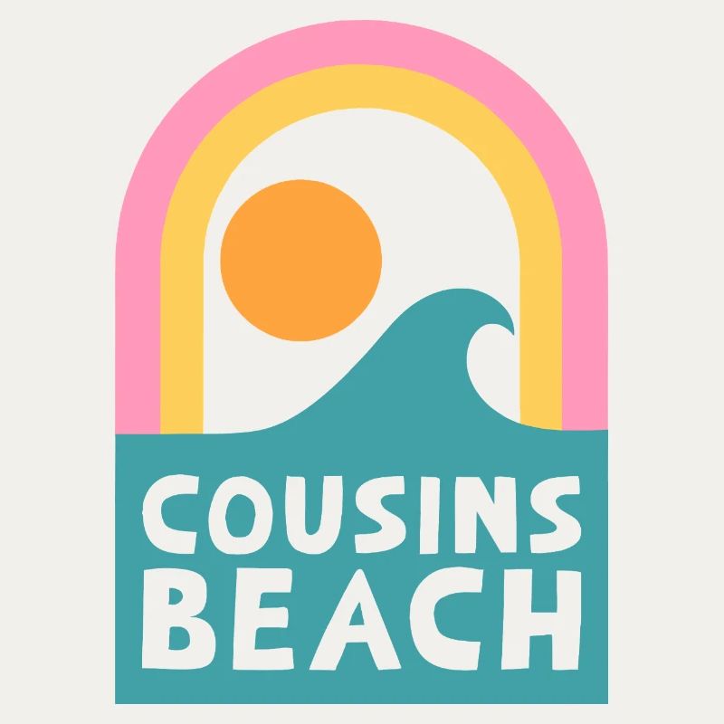 Cousins Beach – Retro Sunset Design