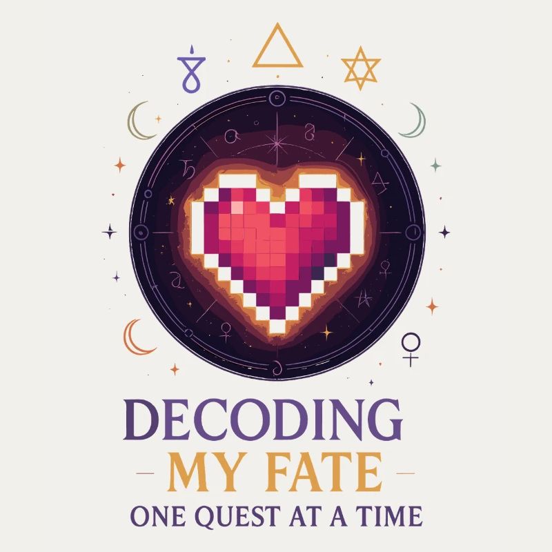 Décoder le destin : Pixel Art du cœur