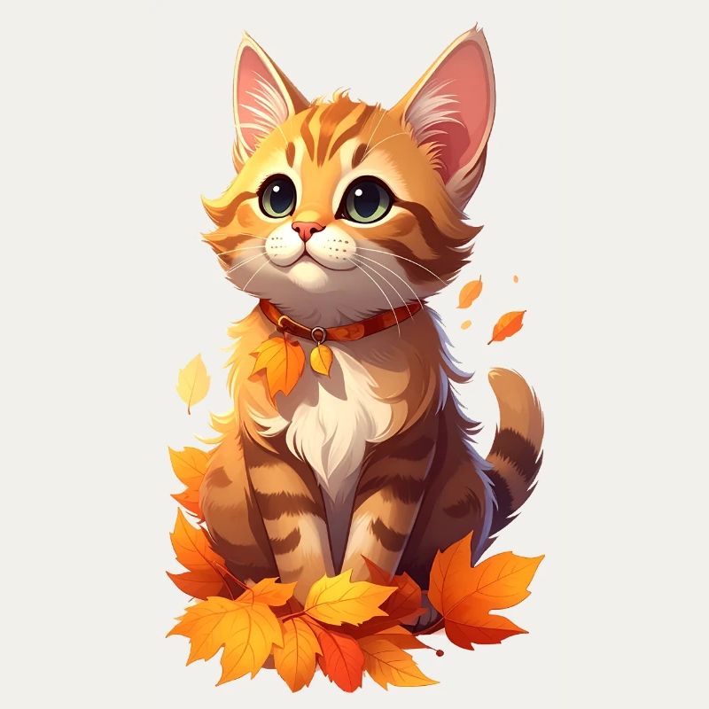 Chat en automne