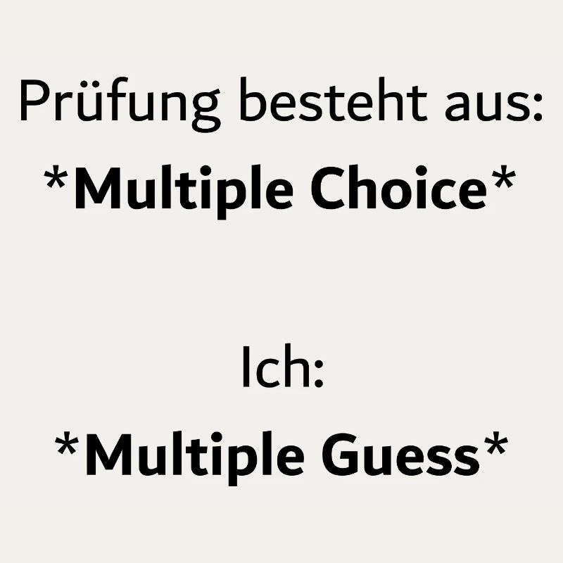Unispruch "Multiple Choice" Geschenk, Studenten