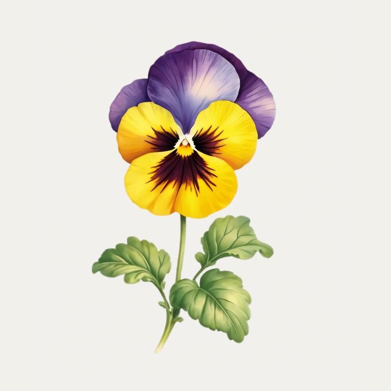 Duo Pensée Jaune Violet