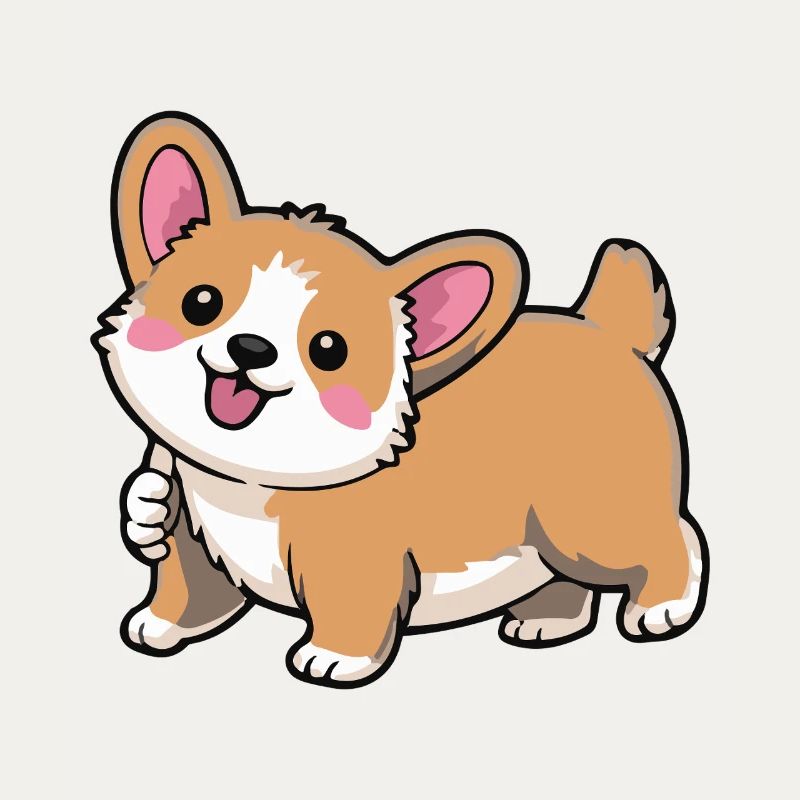 Mouvement de queue de corgi