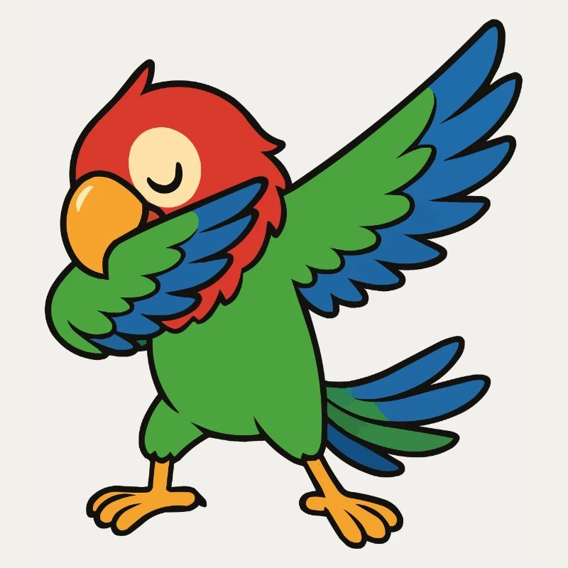 Parrot Dabbing Comic
