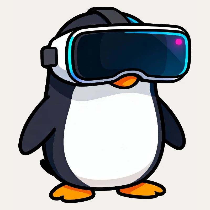 Nerdiger Pinguin VR Gaming PC Zocker Design