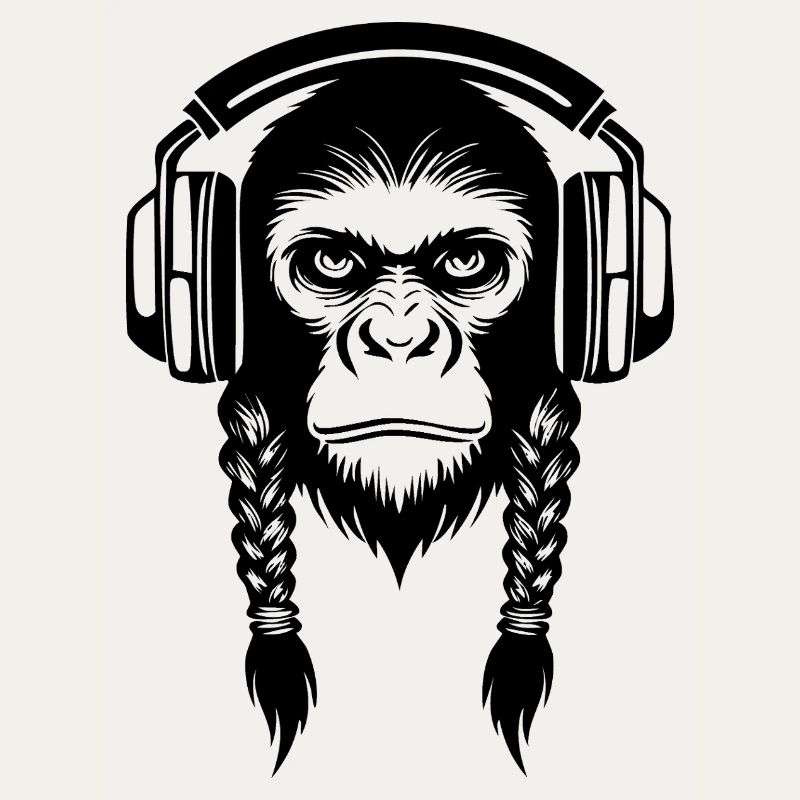 Chemise Turntable Monkey Head Vinyl Lover Edition