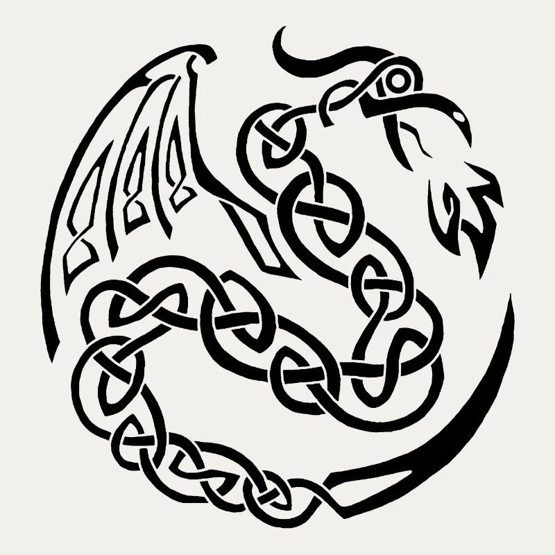 Dragon celte noir