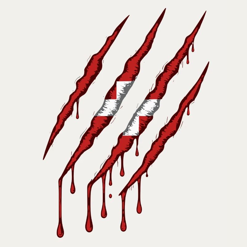 Danemark griffe grunge dannebrog drapeau scratch