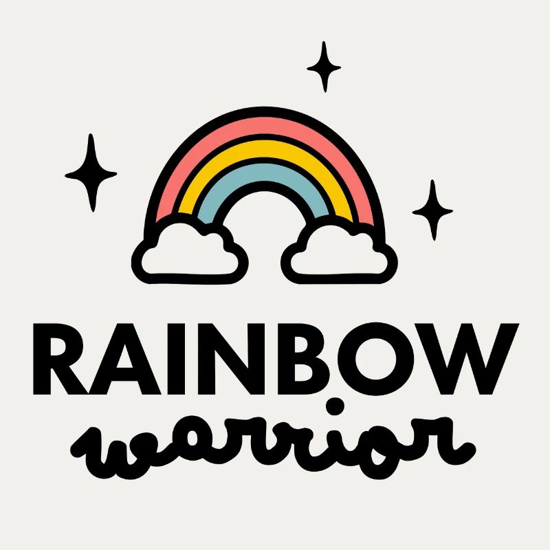 Regenbogen-Krieger-Logo