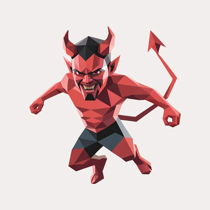 Devil - Cooles Low-Poly-Logo