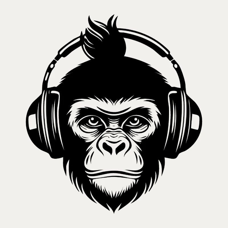 Beat Maker Monkey Head Studio Session Chemise