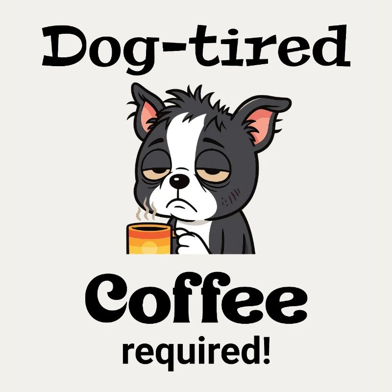 Boston - Hund müde - Kaffee erforderlich