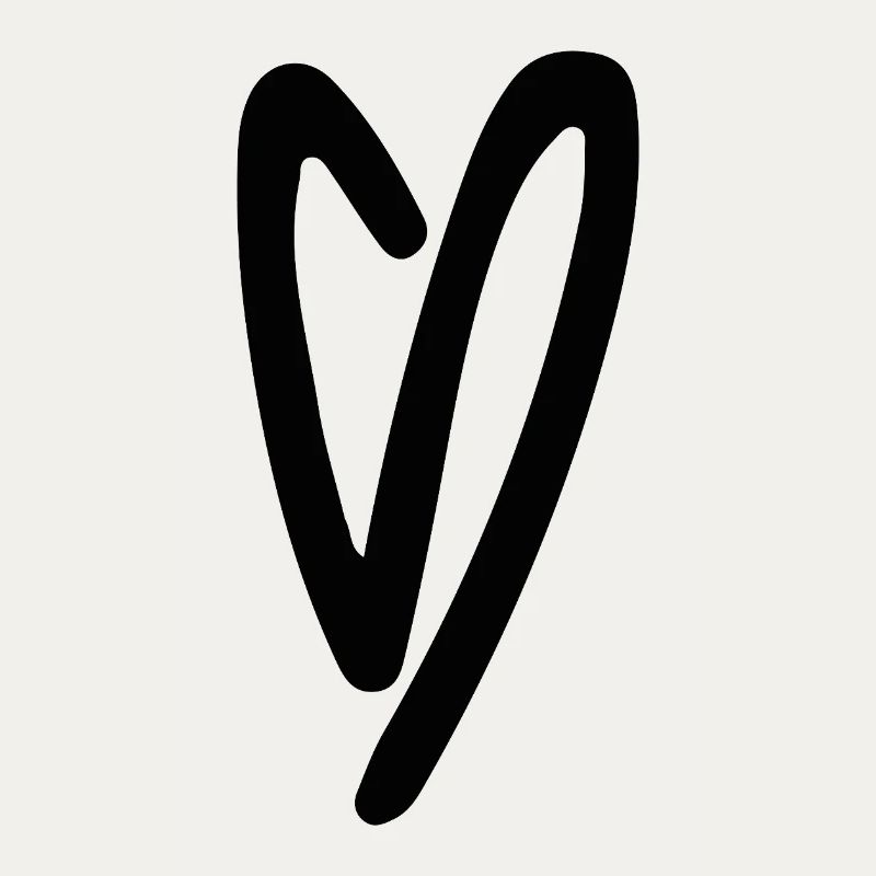 Conception de ligne de cœur dessinée à la main