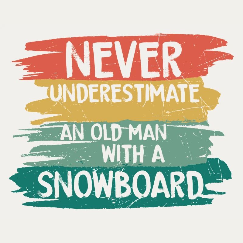 Never underestimate old snowboarder