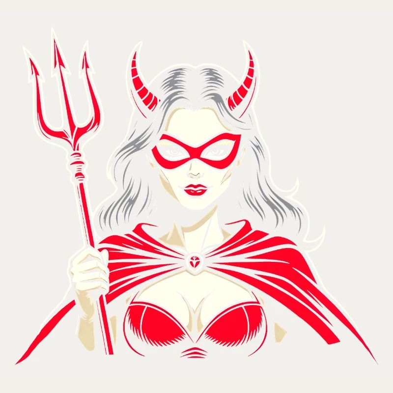 Devil Trident Hell Devil Woman Woman Devil