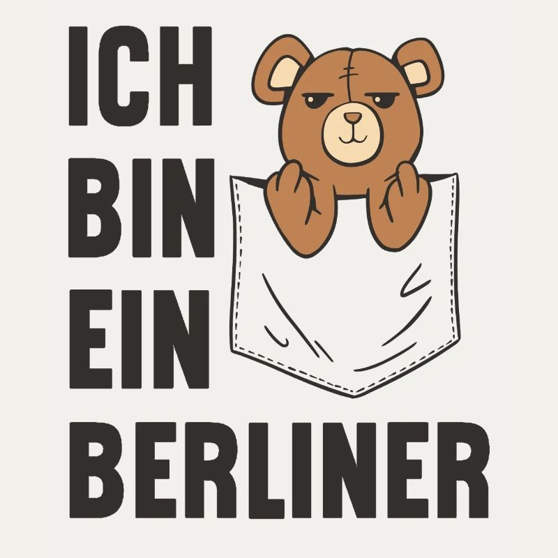 Ein frecher Taschen-Teddybär! Ich bin ein Berliner