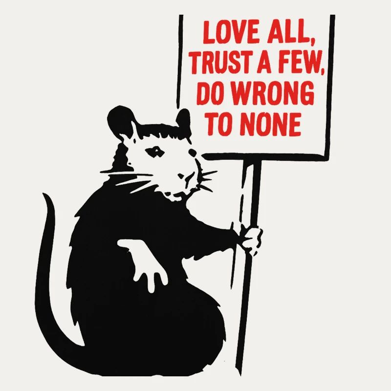 Rat with Shield: Love All Trust Few