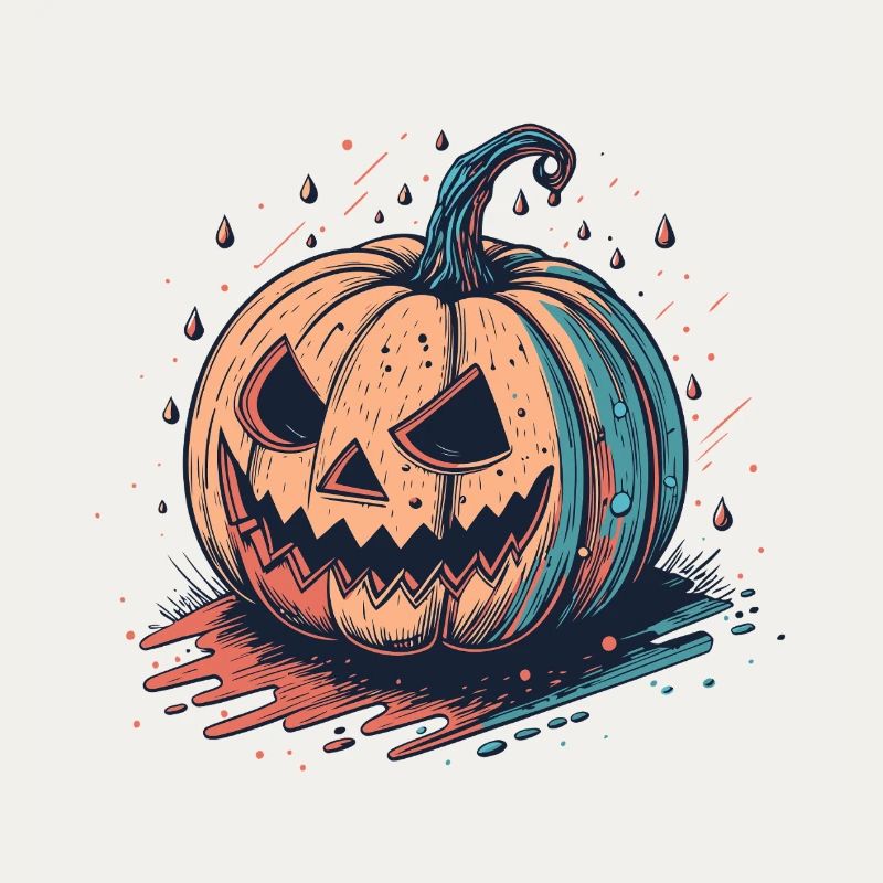 Pumpkin Neon Halloween JackoLantern