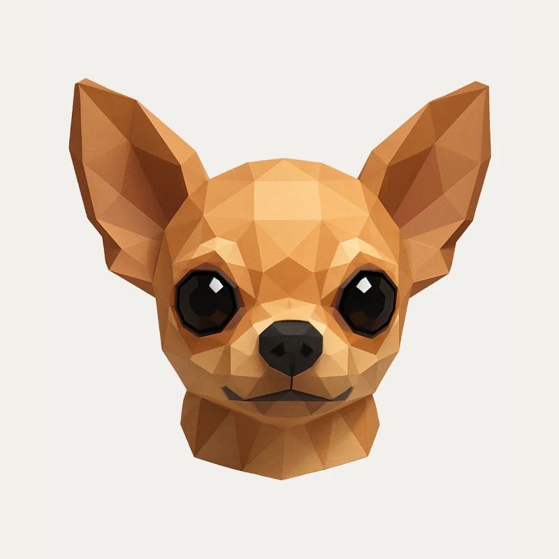 Chihuahua mignon - Conception de chien polygone