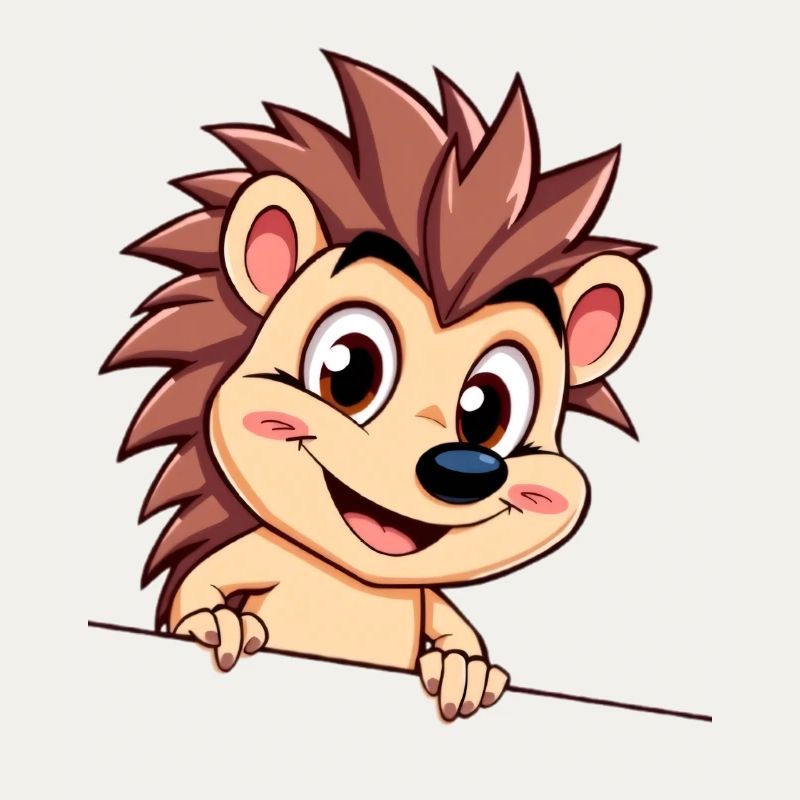 Nimble hedgehog on a wire