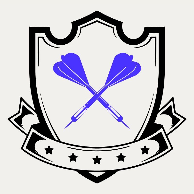 Blue Cross Darts Design