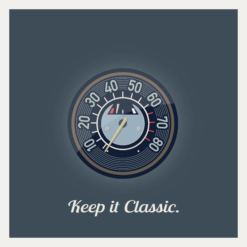 Restez classique - Conception rétro du compteur de vitesse