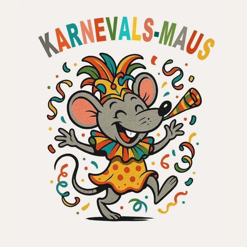 Souris de carnaval Conception de fête colorée